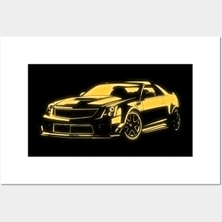 Cadillac XLR-V Leverages Glowing Silhouette Posters and Art